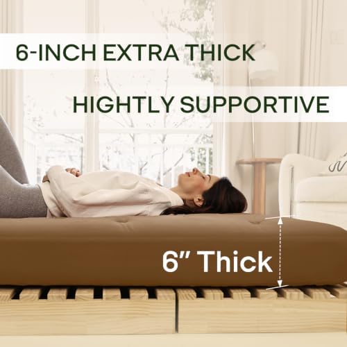 ZonLi Japanese Floor Futon Mattress 100% Cotton Washable Cover Foldable - Image 2
