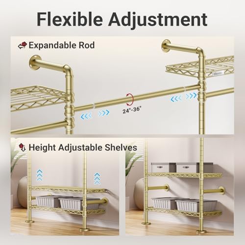 L4 L Shape Garment Rack Heavy Duty - Image 5