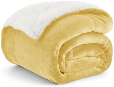 Bedsure GentleSoft Sherpa Fleece Twin Size Blanket by BEDSURE