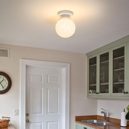 Semi Flush Mount Ceiling Light, Vintage Ceiling Lighting Fixture - Image 3