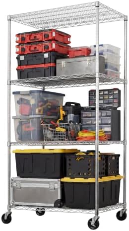 SafeRacks 4-Tier NSF Wire Shelving by SafeRacks