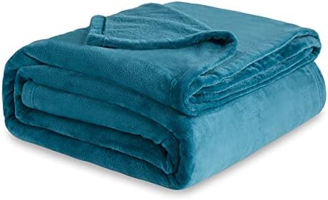 Bedsure GentleSoft Fleece Blankets King Size Teal by BEDSURE