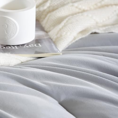 weigelia Light Grey Comforter Set Full, All Season Lightweight Bedding Set - Image 4