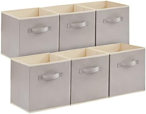 Lifewit Storage Cubes, 11 Inch Organizer Bins, 18L Light Gray, 6 Packs by Lifewit