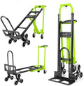 1000LBS Heavy Duty Aluminum Stair Climbing Dolly, 3 in 1 Convertible Hand Truck by COOCHEER