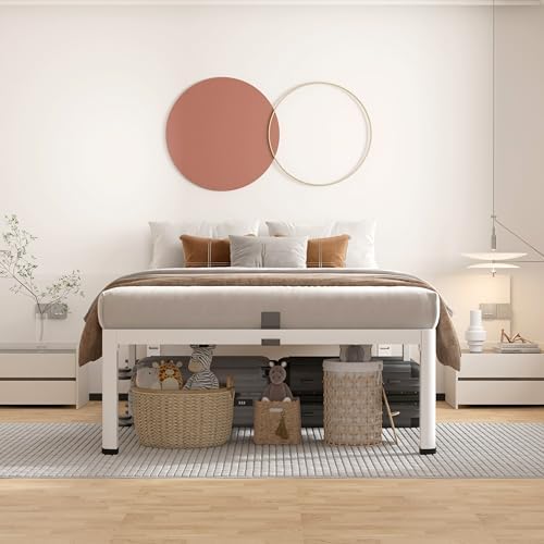14 Inch Twin Bed Frame Metal White - Image 3
