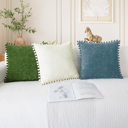 CaliTime Decorative Couch Throw Pillow Covers 20 X 12 Inches Forest Green - Image 5