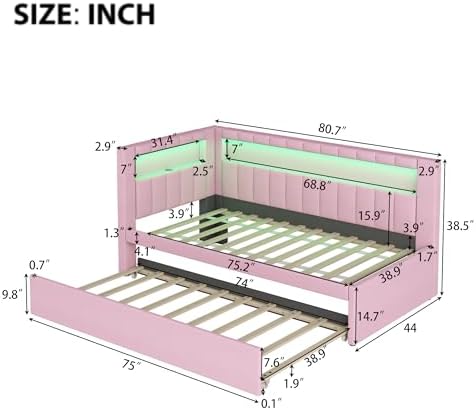 Bellemave Twin Upholstered Daybed - Image 2