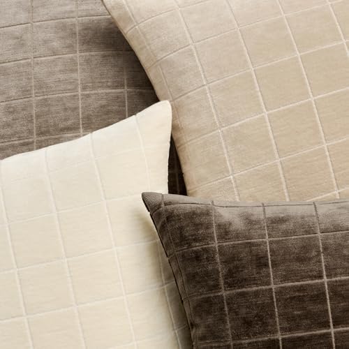 MIULEE Christmas Cream Plaid Decorative Throw Pillow Covers - Image 2