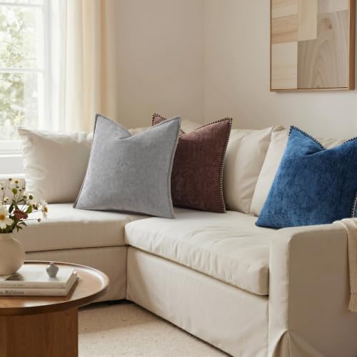 Pallene Chenille Soft Black Throw Pillow Cover 20x20 Set of 2 - Image 7