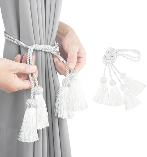 Elegant Tassel Curtain Tiebacks Rope Curtain Tie Backs by CurtainTiebacks