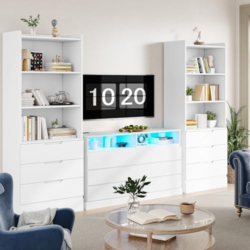 DICTAC 73.23'' Tall Storage Cabinet Bookcase - Image 6