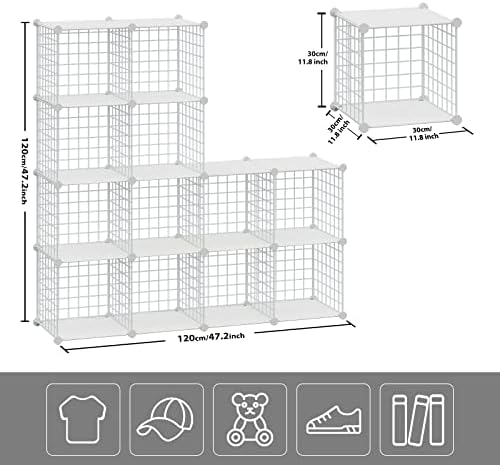 HUBSON Wire Cube Storage Organizer, Book/Toy/Craft/Potted Plants and petCloset - Image 3