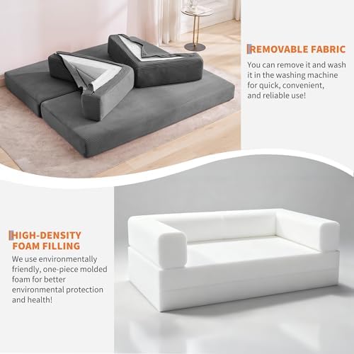 5-in-1 Convertible Sleeper Sofa Bed - Image 7