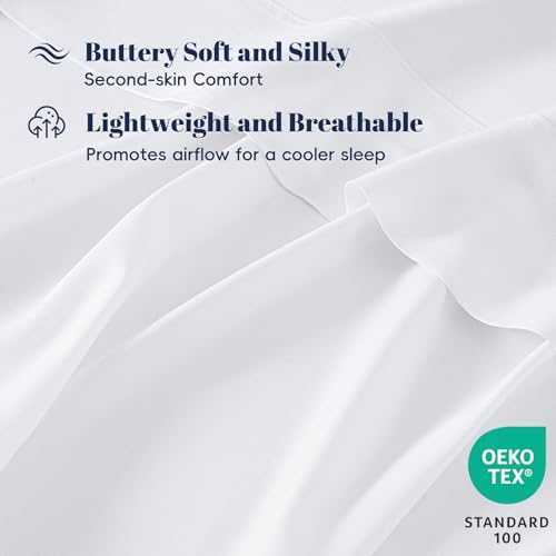 PHF 6PCS Cooling Sheets Set King Size, 100% Rayon Derived from Bamboo - Image 4
