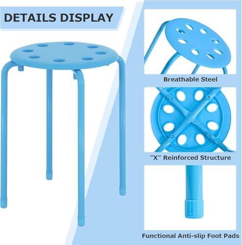 VECELO 6-Piece Stacking Stools for Classroom - Image 5