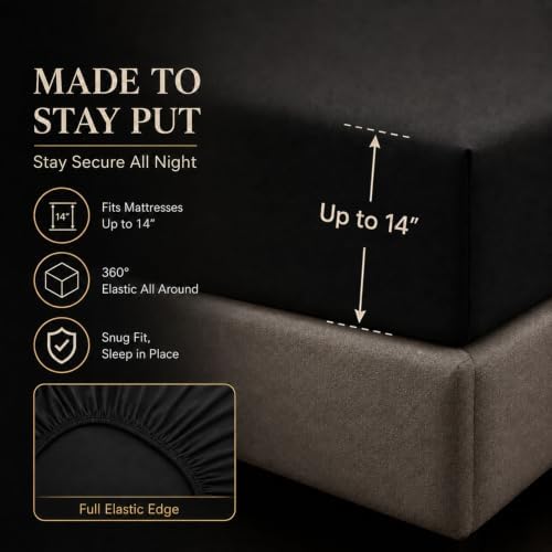 CozyLux California King Comforter Set Black, 7 Pieces Pintuck Bed in a Bag - Image 5