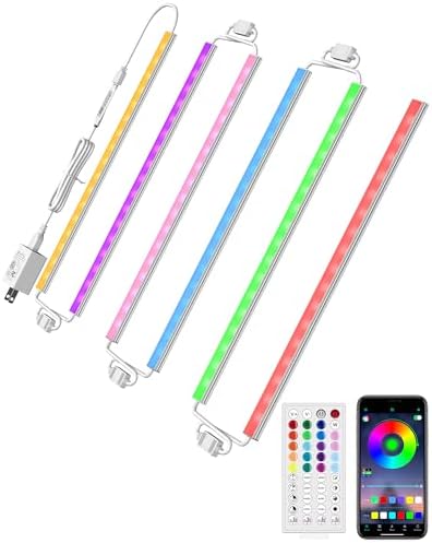 ASOKO 300 Lumens RGB Under Cabinet Light Plug in, 6 Pack 12 inch Linkable by ASOKO