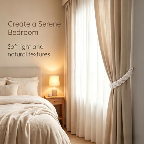 Home Queen Hand Braided Curtain Tiebacks, Buckle Holdback Drapery Curtain Tie - Image 2
