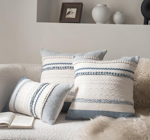 Cethom Boho Throw Pillow Covers 18x18 Inch Set of 2, Accent Cushion Cover - Image 2