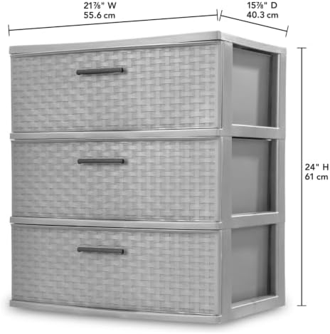 Sterilite Wide 3-Drawer Weave Storage Unit - Image 3