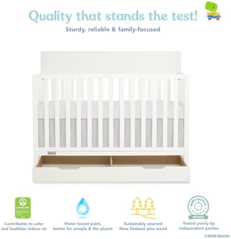 Fisher-Price Meadowbrook 4-in-1 Convertible Full Size Baby Crib - Image 4