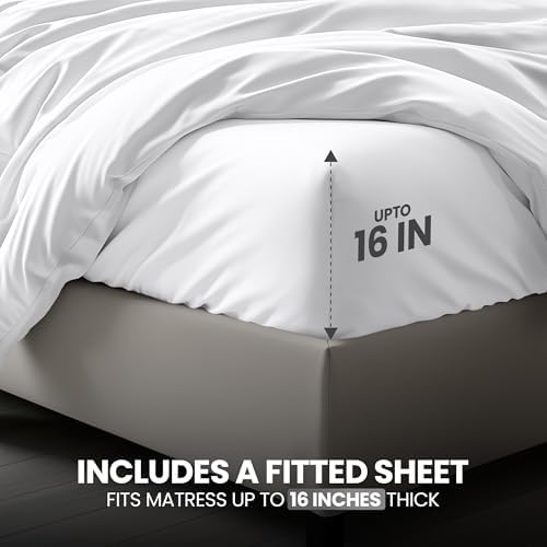 Duvet Cover Queen, 4 Piece Set, Extra Soft - Image 5
