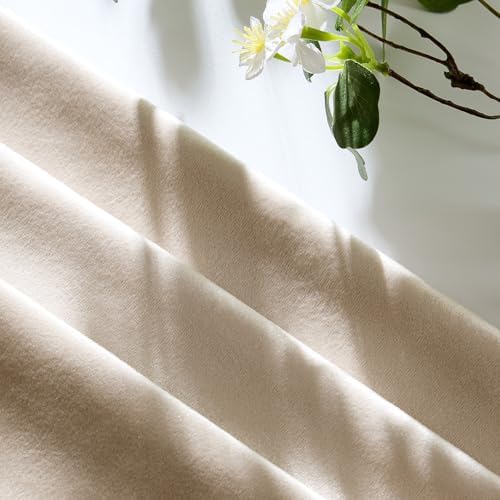 GIGIZAZA Velvet Pillow Covers 18x18 Decorative Pillows Pack of 2 Beige - Image 5