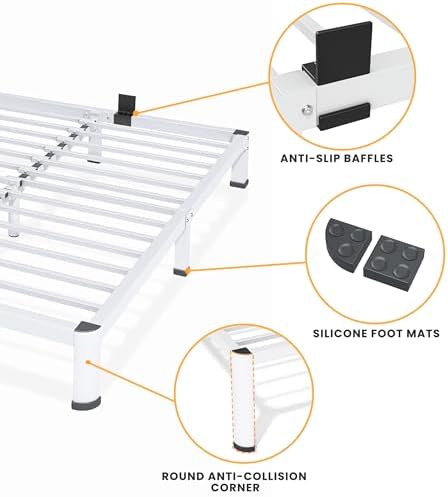10 Inch King Size Metal Platform Bed Frame - Image 4