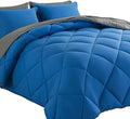7pcs Reversible Comforter Set Queen Down Alternative Bedding Sets by COSYBAY