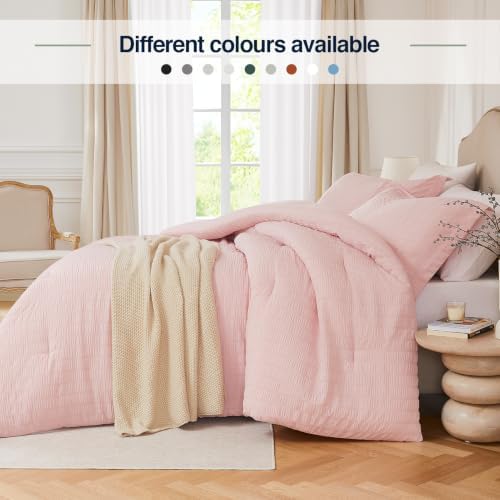 Quataly Full Comforter Set Seersucker Lightweight Bed Set - Image 6