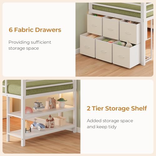 ADORNEVE Low Loft Bed Twin Size - Image 5