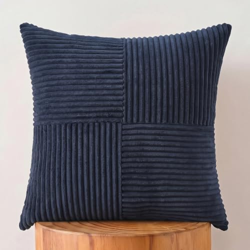 Fancy Homi Navy Blue Decorative Throw Pillow Covers 18x18 Inch by Fancy+Homi