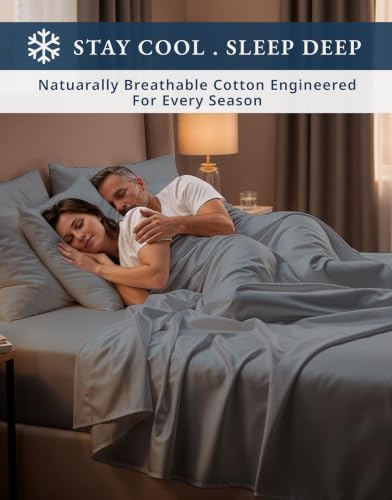 Lane Linen Split King Sheets 100% Egyptian Cotton Sateen - Image 7