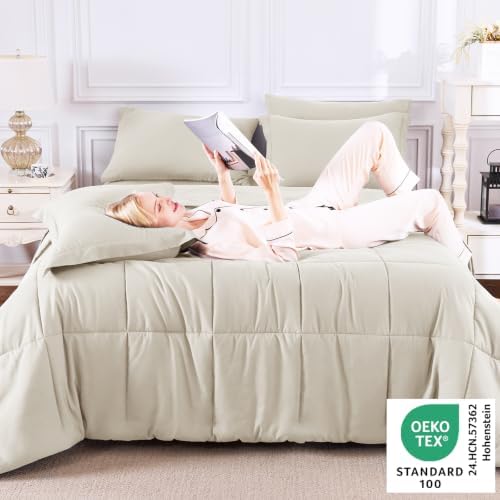 CozyLux Twin Comforter Set, 5-Piece Bed in a Bag - Image 3