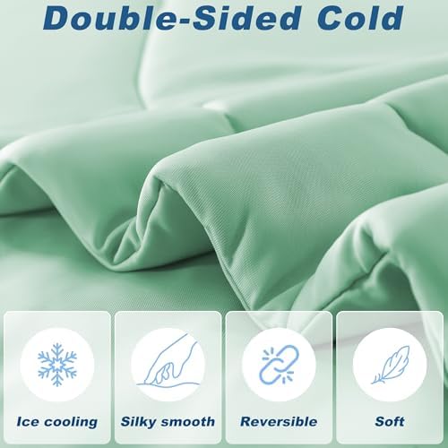 Cooling Comforter Queen Size, Double-Sided Cold Tech Fabric Quilted Bed - Image 3