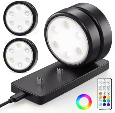 HOLKPOILOT Puck Lights with Charging Station, 2000mAh Rechargeable Under by HOLKPOILOT