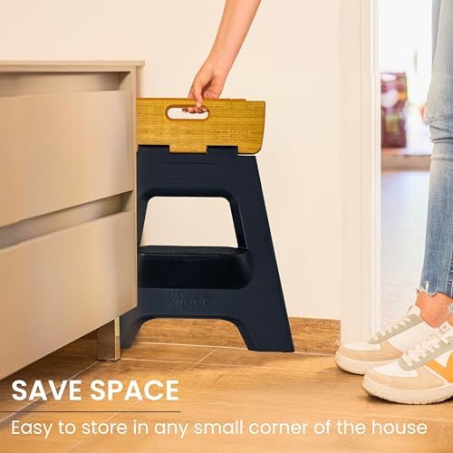 Vigar Compact Folding Step Stool, 16 in 2 Step - Image 6