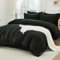 Andency Oversized King Comforter Set, 7 Pieces Black Bedding by Andency