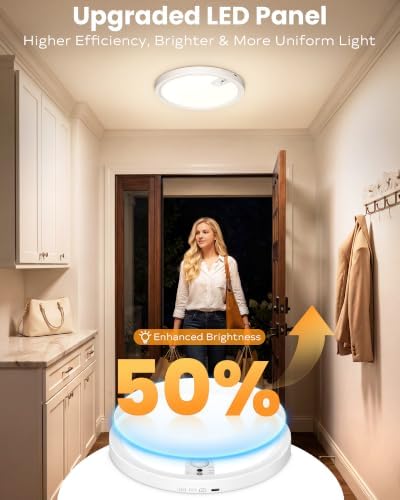 Redane 2 Pack Battery Powered Motion Sensor Rechargeable Ceiling Lights - Image 4