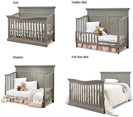 Sorelle Furniture Paxton Crib, Classic 4-In-1 Convertible Crib, Made of Wood - Image 3