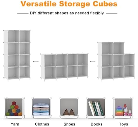 AWTATOS 8 Cube Storage Organizer, Closet Organizer Storage Shelf - Image 6