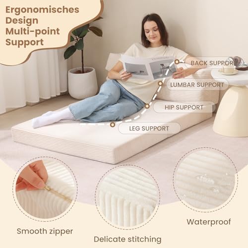 JUIKURY Folding Sofa Bed, Convertible Sleeper Chair - Image 3