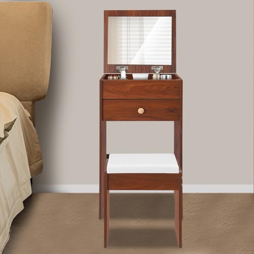 Flip Top Vanity, Mini Vanity Desk - Image 2