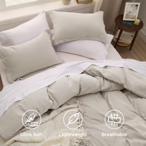 Bedsure Prewashed Oversized King Duvet Cover, Cotton-Like Soft Set - Image 3