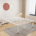 14 Inch Full Bed Frame Metal White by ROIL