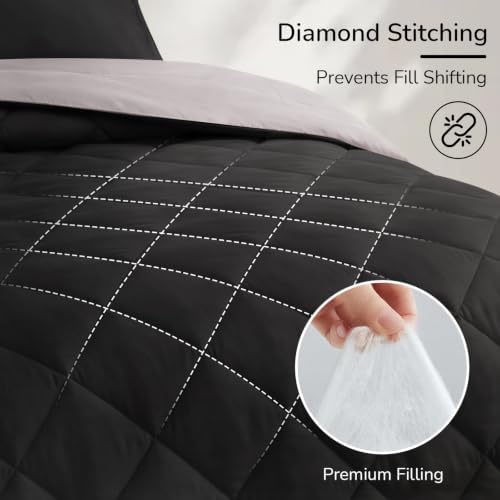 downluxe Full Comforter Set Soft Reversible 7 Pieces - Image 5