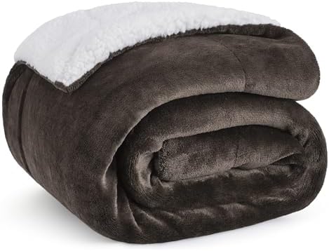 Bedsure GentleSoft Sherpa Fleece Throw Blanket by BEDSURE
