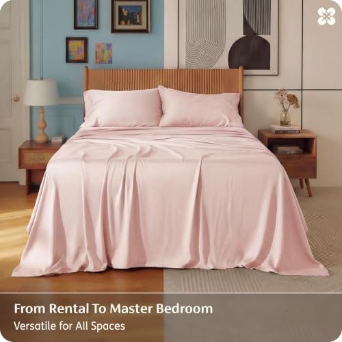 Bedsure PureWoven 100% Rayon Derived from Bamboo, Queen Sheets, 4 Pieces - Image 4