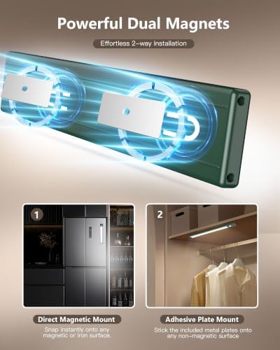 10 Inch 2 Pack Under Cabinet Lighting, 3 Color Temps Rechargeable Motion Sensor - Image 6